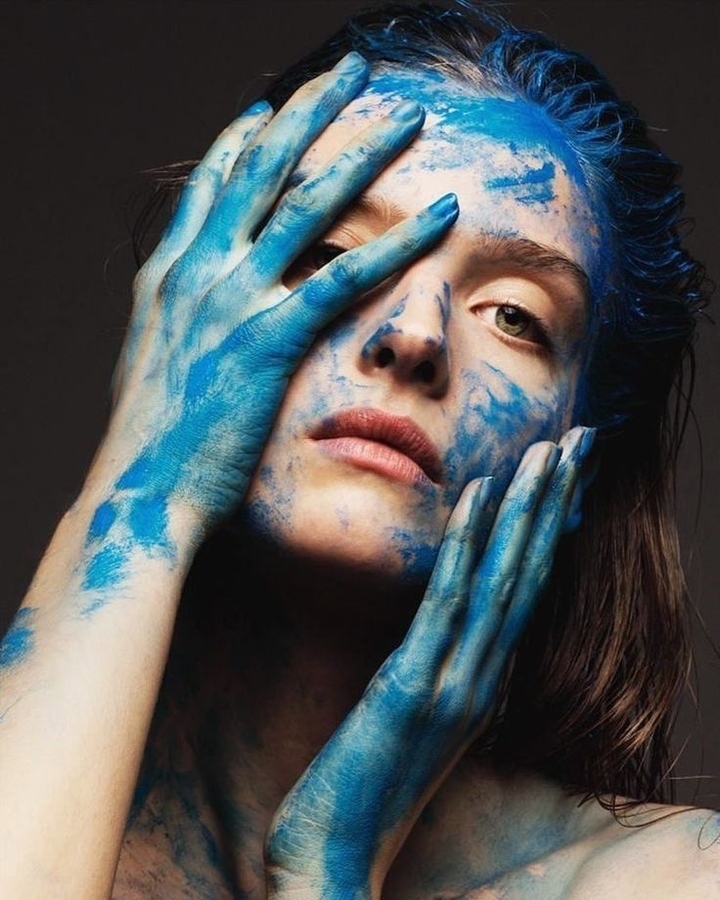 blue girl
