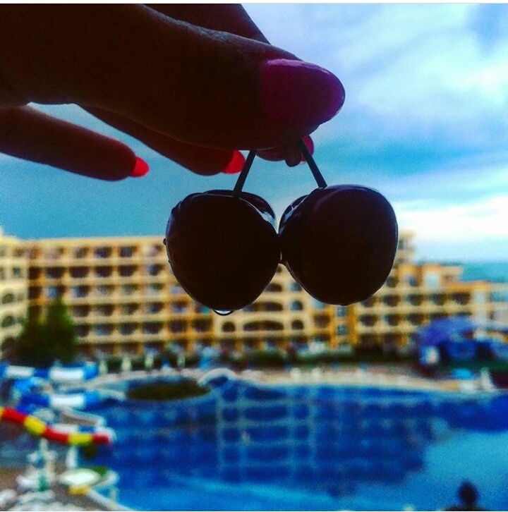 Cherry and water