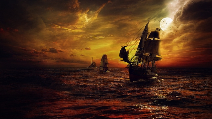 stormy ship