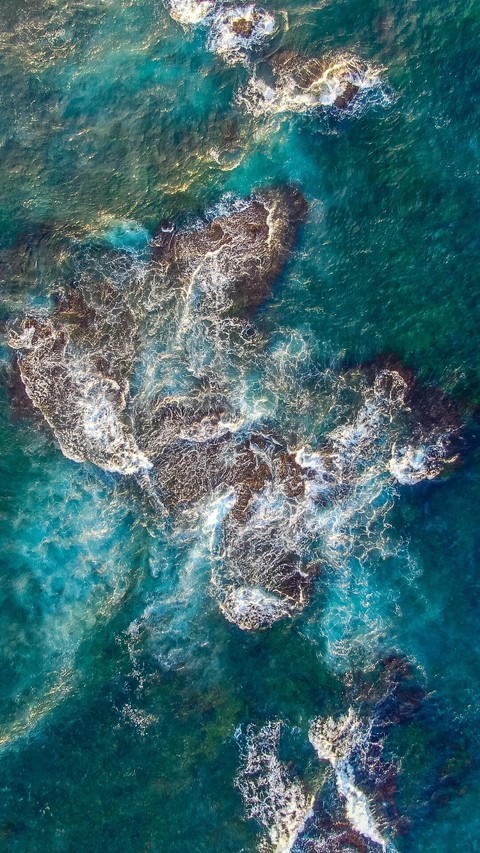 above a beautiful sea...