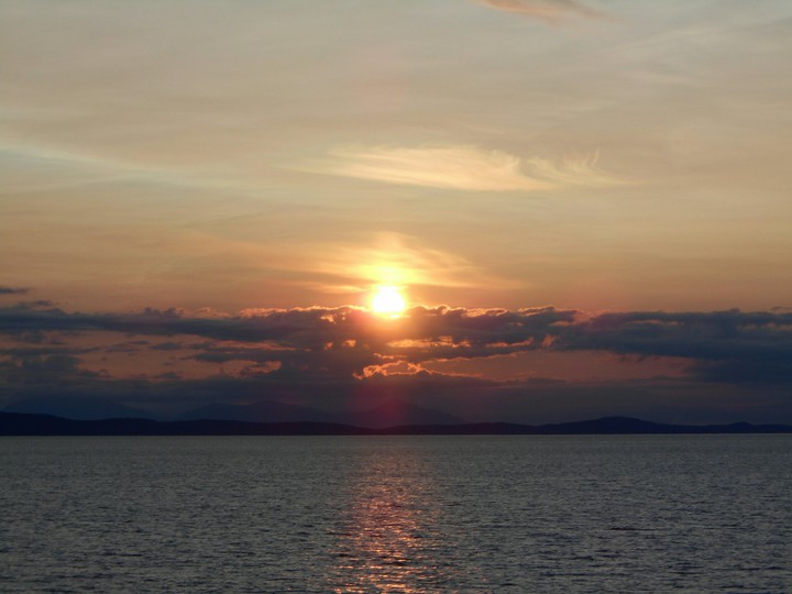 sunset over the ocean in Canada