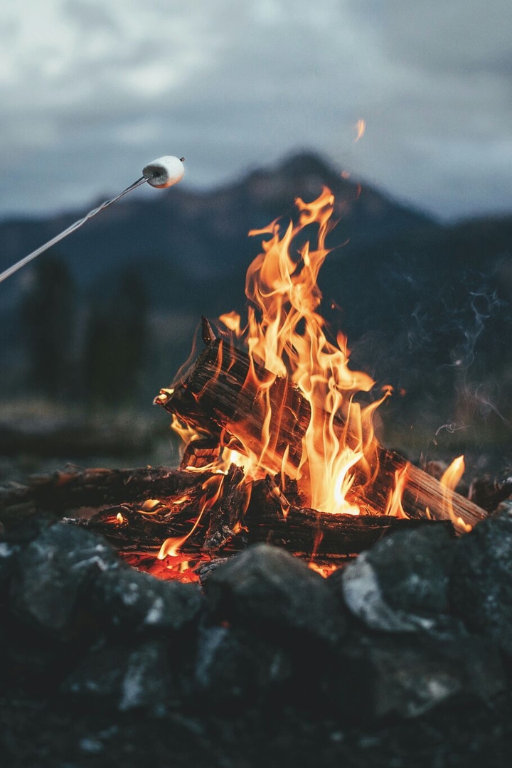 Camping fire.