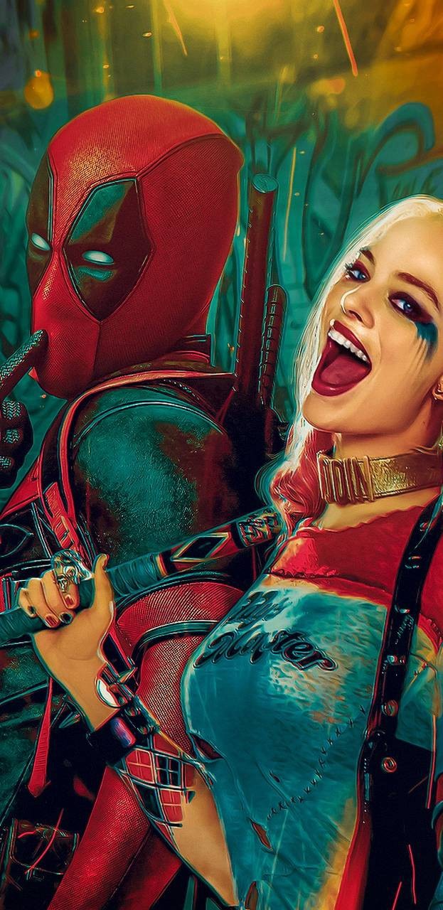 dead pool & Harley Quinn