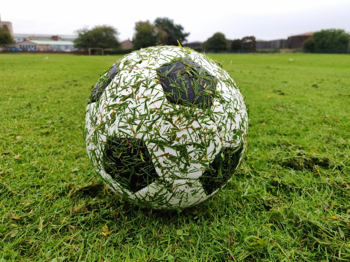 Football on ground