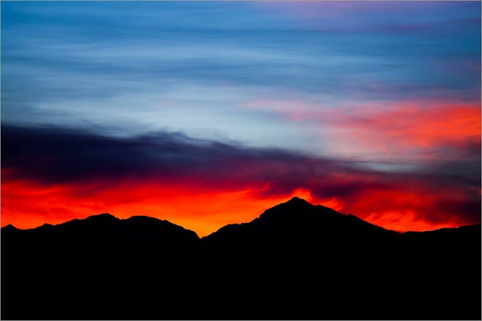Mountains sunset