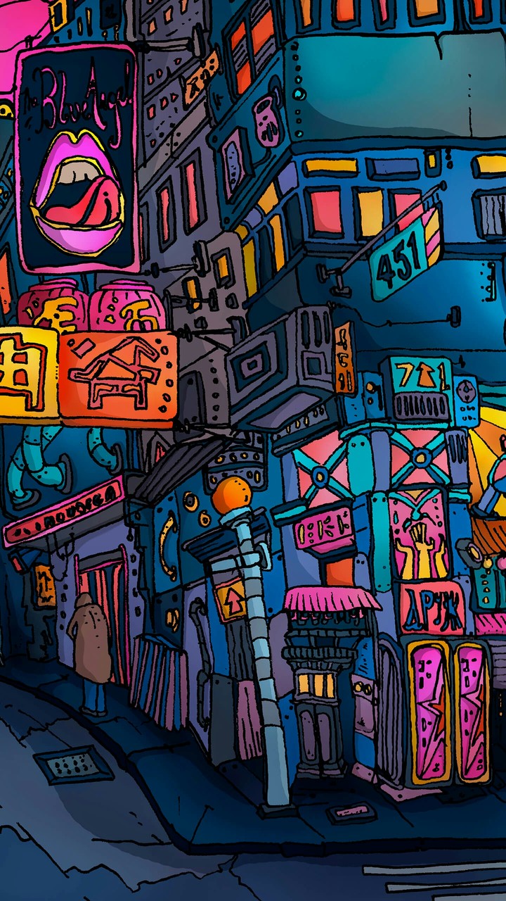 colorful wall artwork