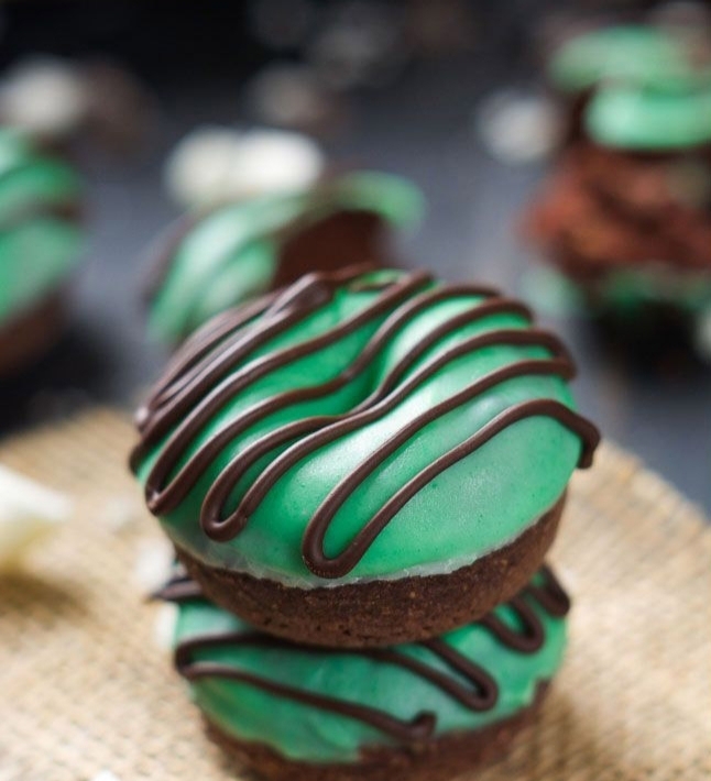 green and brown donuts!