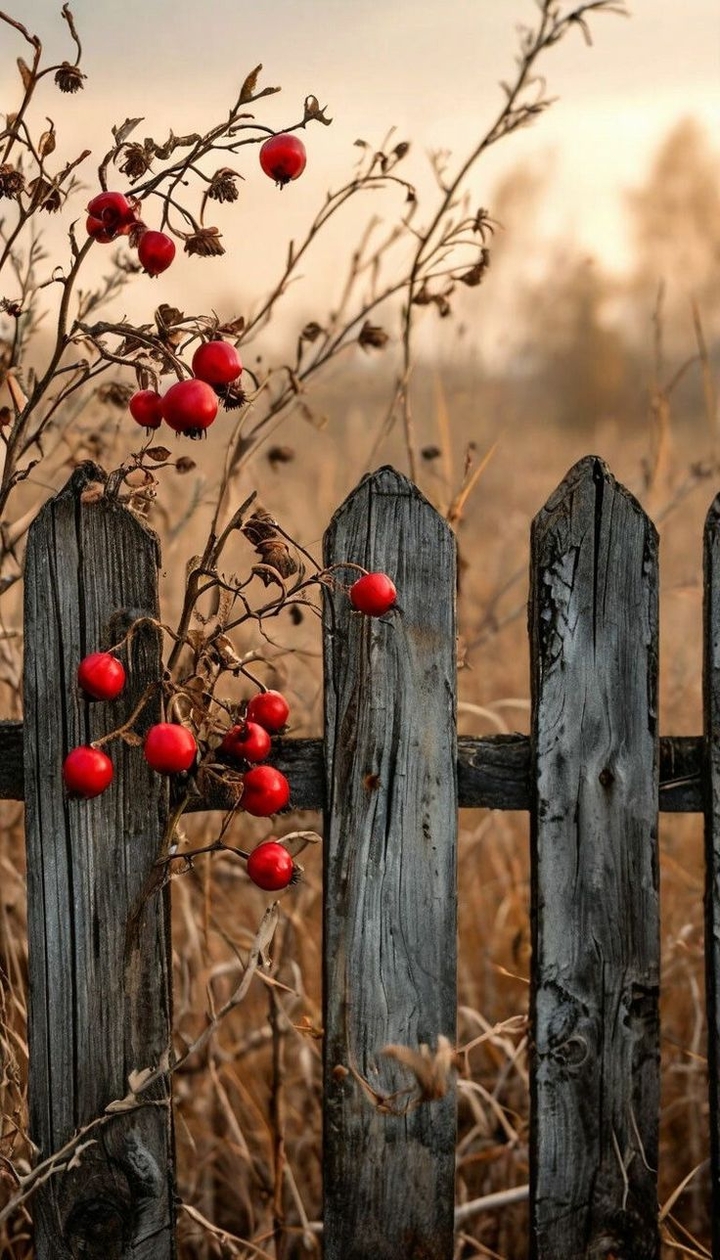 fondos de pantalla Fence, berry