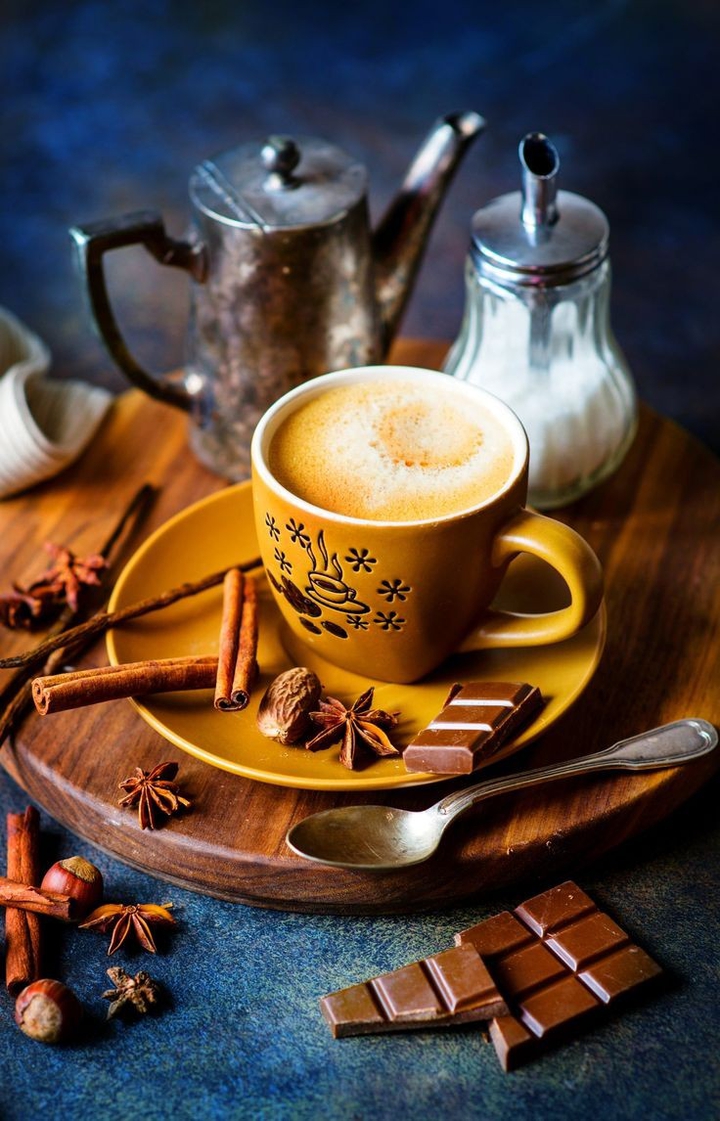 Hot sweet drink with chocolate