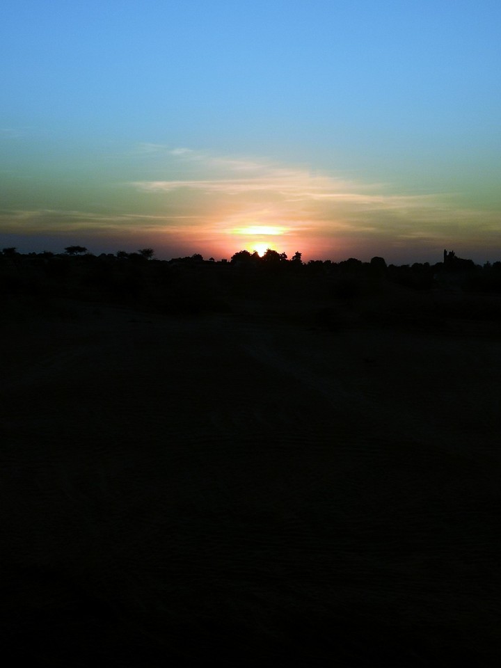 sunset in blue