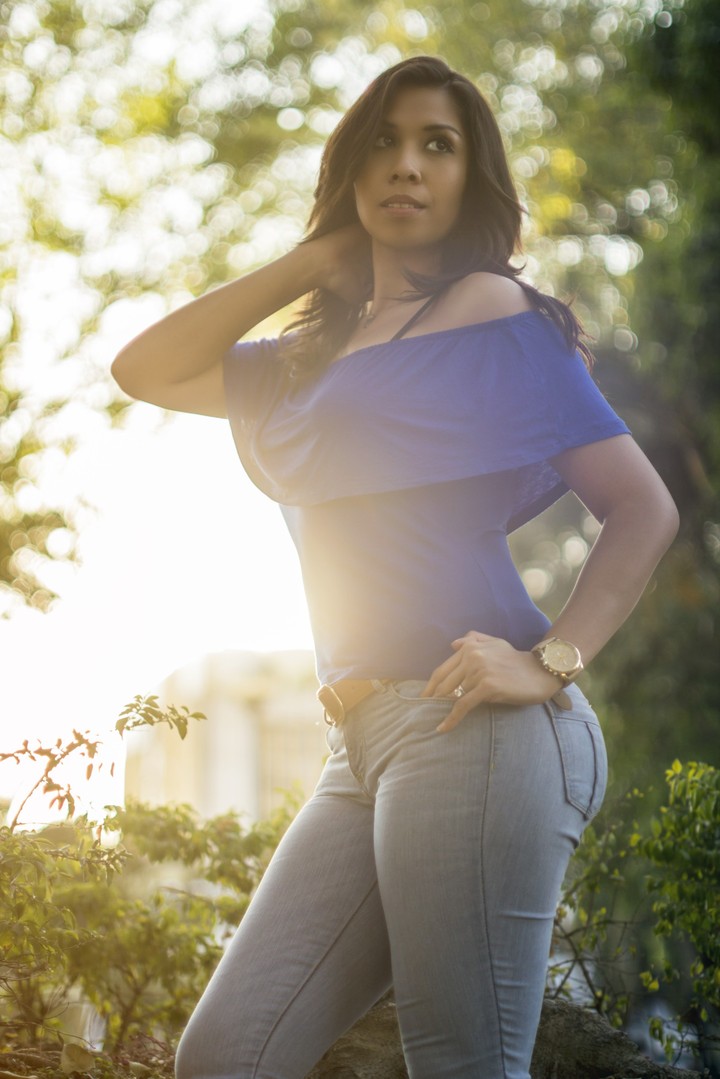beautiful woman sunset