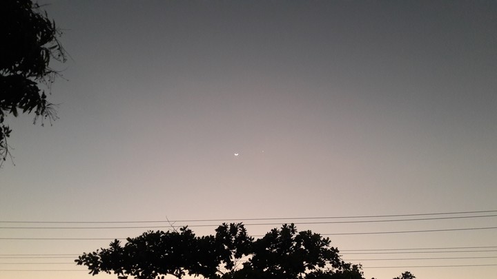 At night