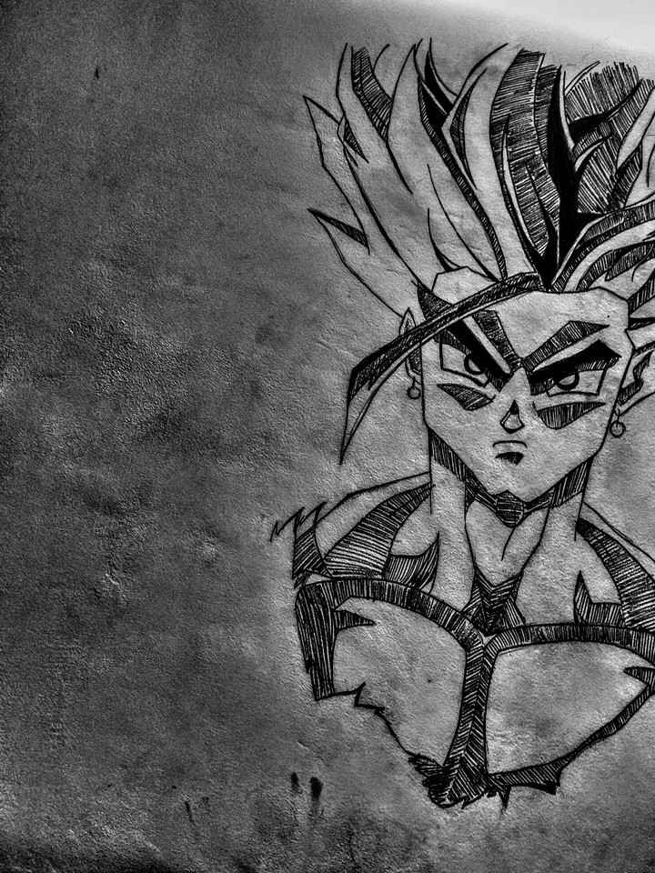 goku, wall painting