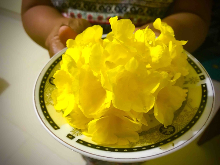 offer flower to Lord Buddha
