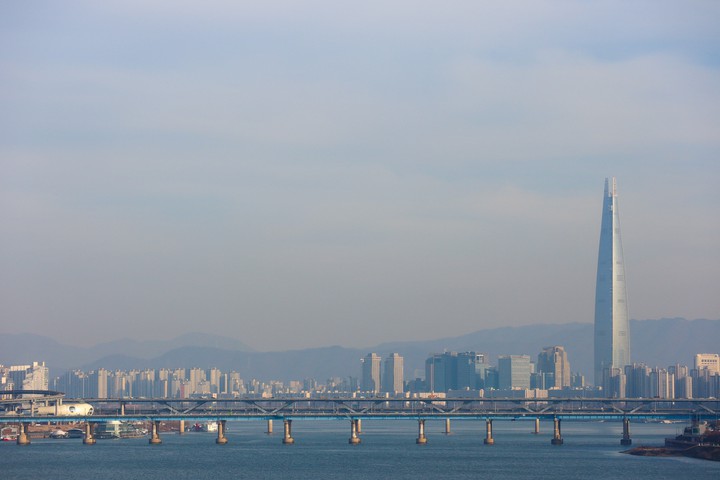 성수대교에서 보이는 전경