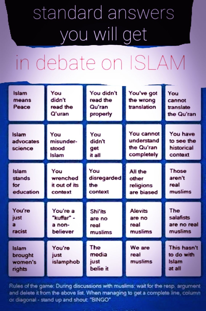 Debate with mooslum desert arabian zombies !!