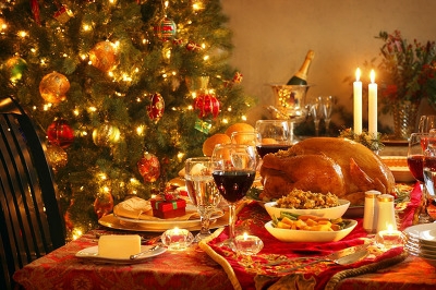 Christmas dinner celebration