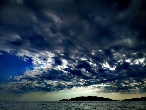 sunset and the sea