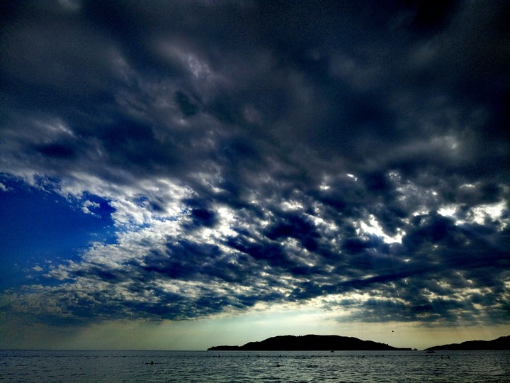 sunset and the sea