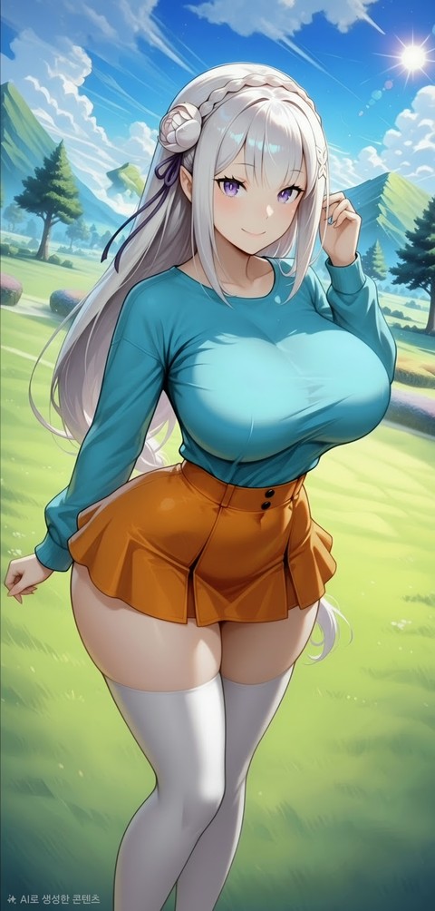Thigh, Cartoon, Long_hair