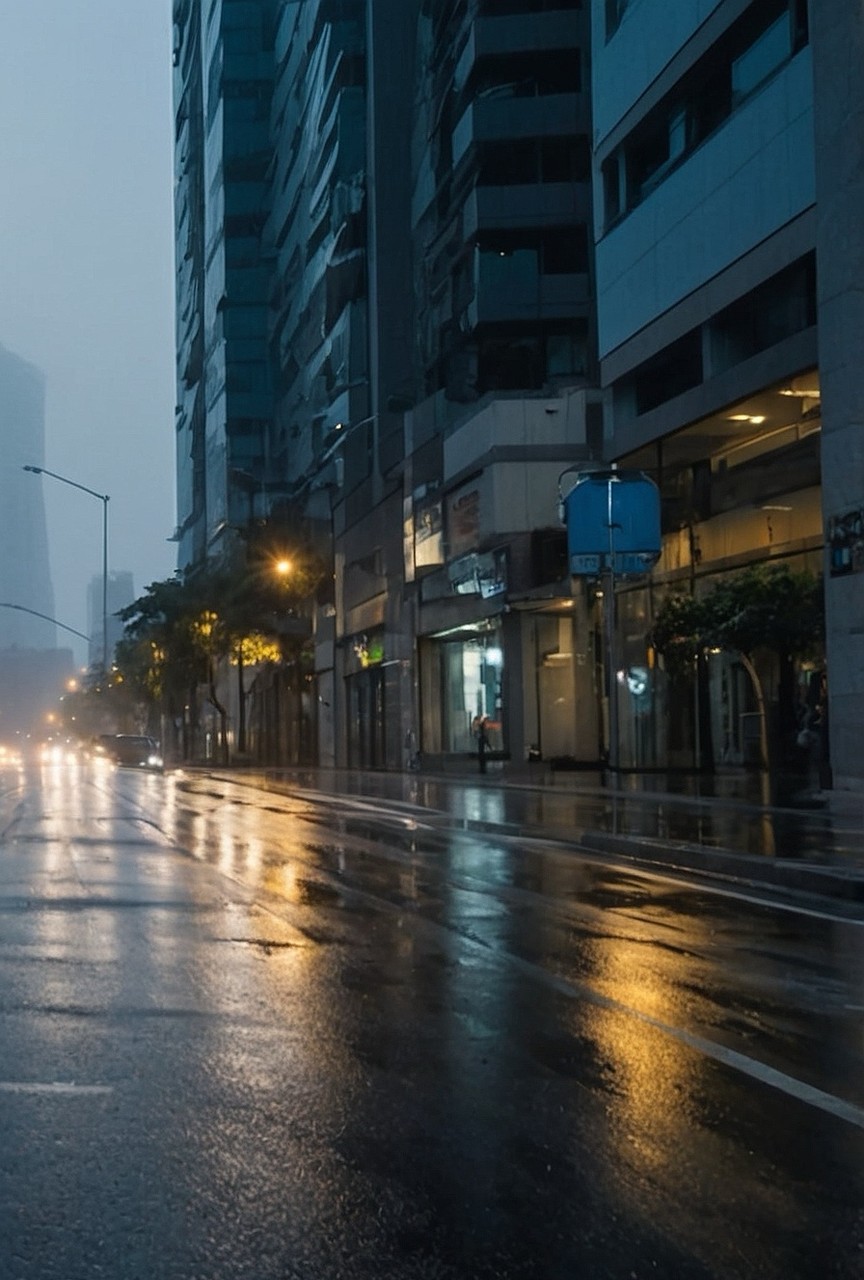 Rain in City