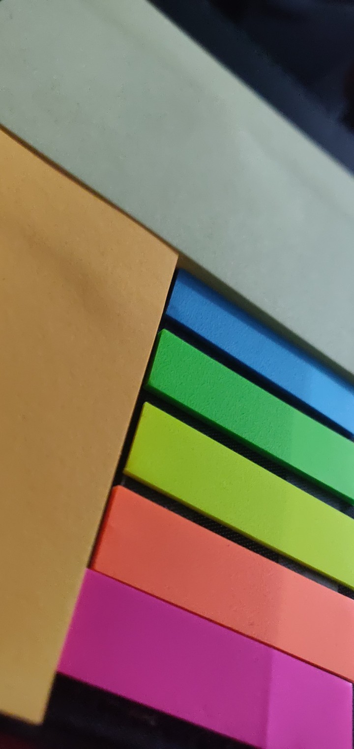 color strips sticky notes