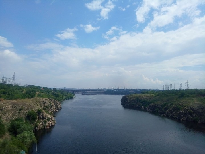 Dniper river near Zaporizha city