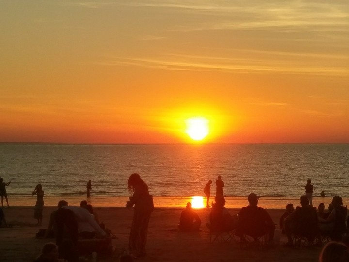sunset on the beach