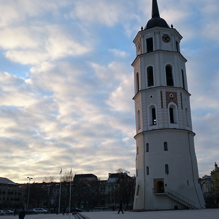 Lithuania, Vilnius. Katedros aikštė.