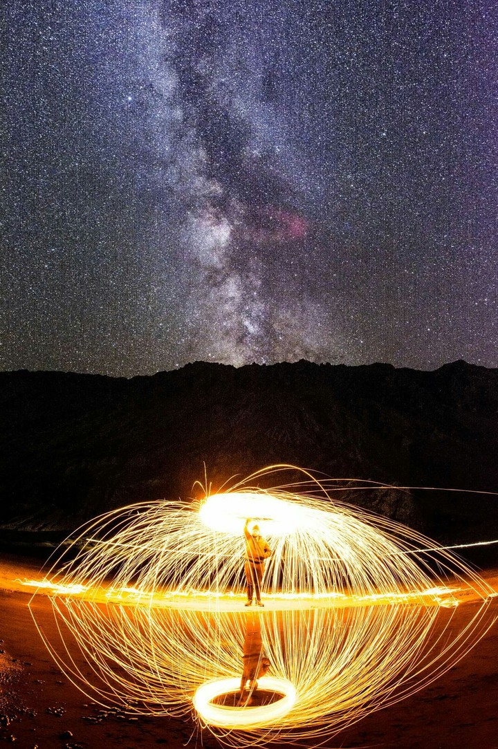 Fire at night