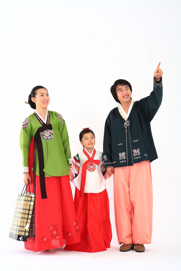 Family in Korean Dress