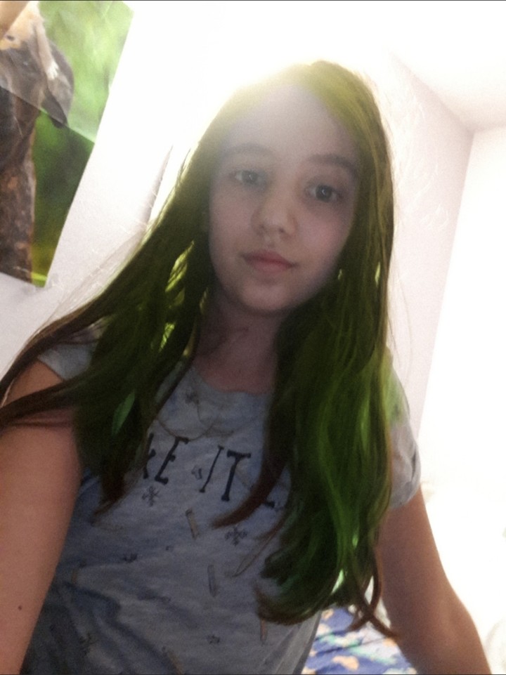 green hair