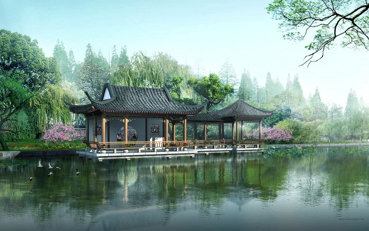 house near the lake