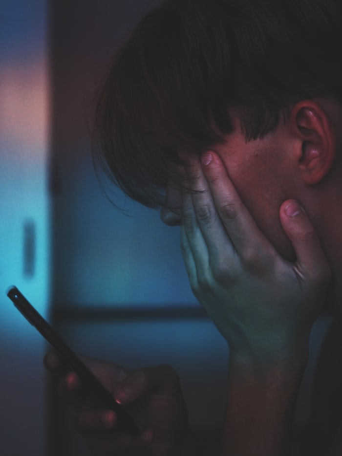 upset man
