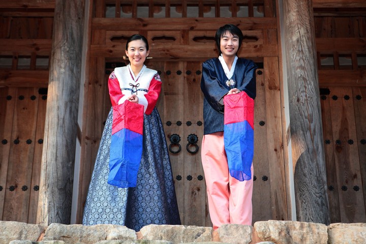 Couple in Korean Dress II
