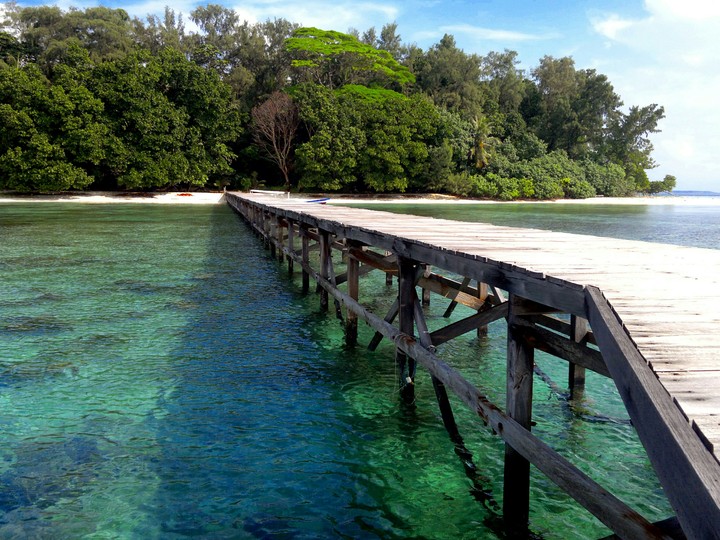 pier behind