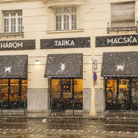snow, 建築外觀桌布