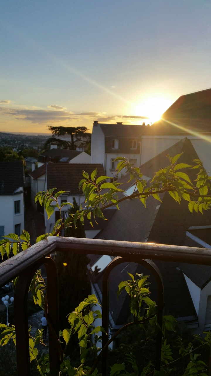 Couché de soleil au balcon