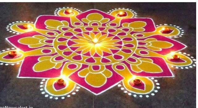 *Nice rangoli*