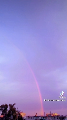 rainbow in winter