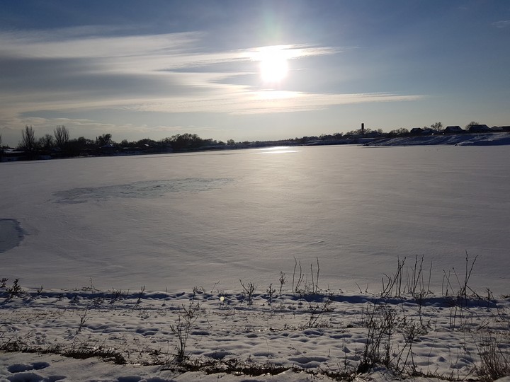 Frozen lake