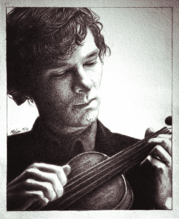 Sherlock with violin