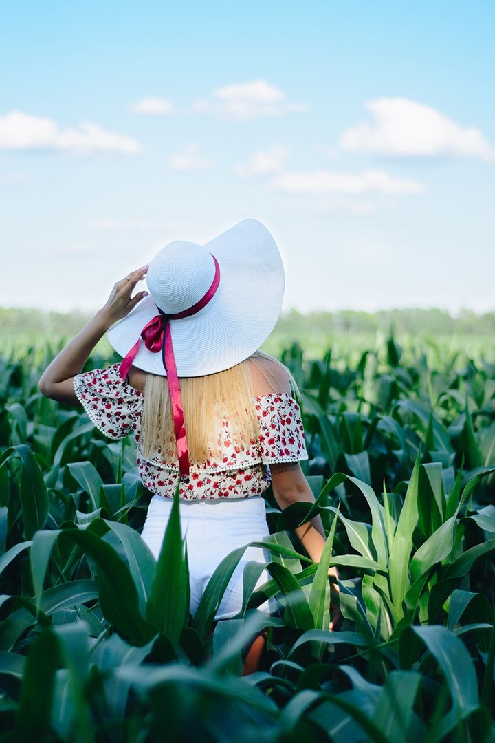 The girl in the field