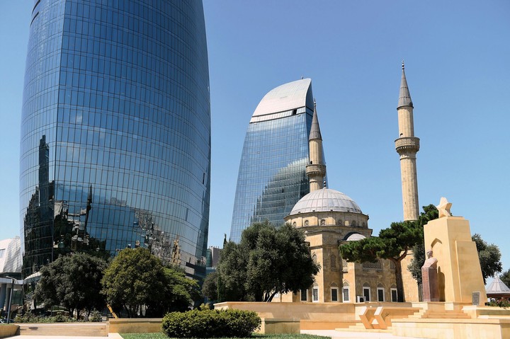 FIame tower and Mosque