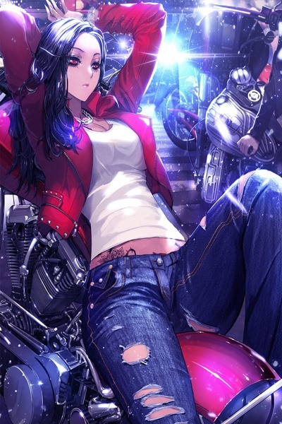 anime jeans girl