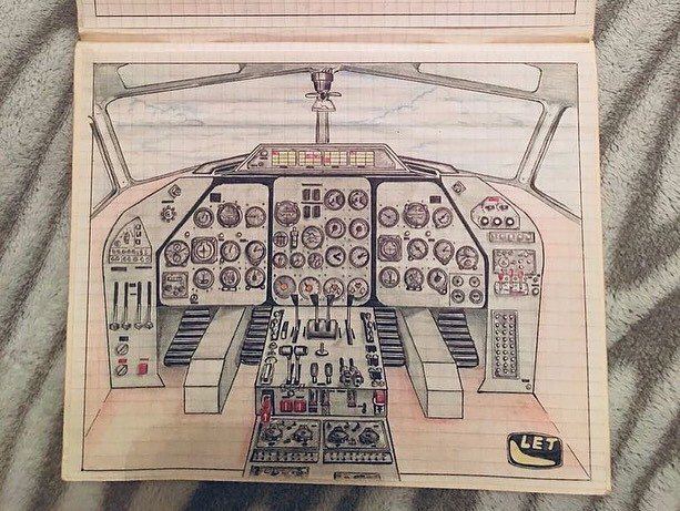 art from students notebook, ussr.