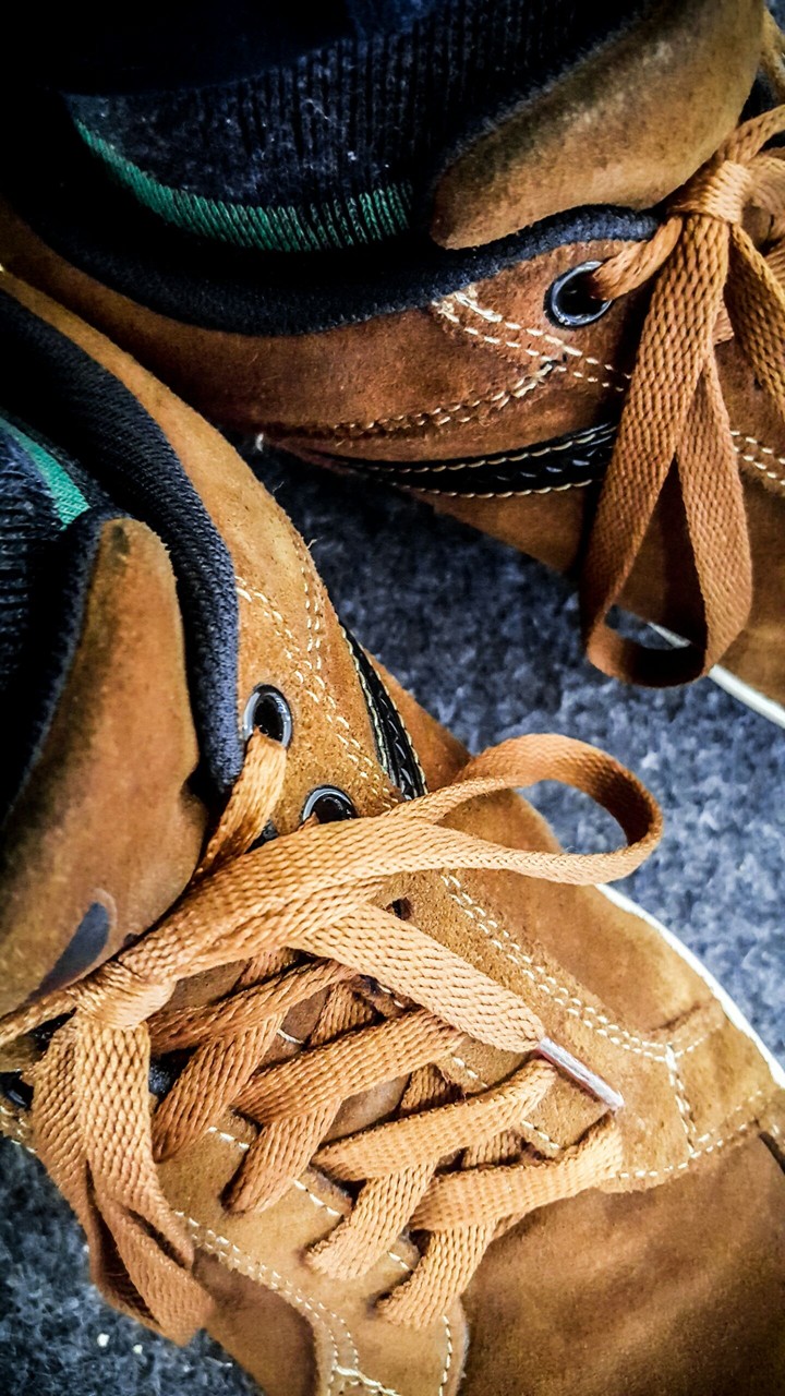 brown shoes