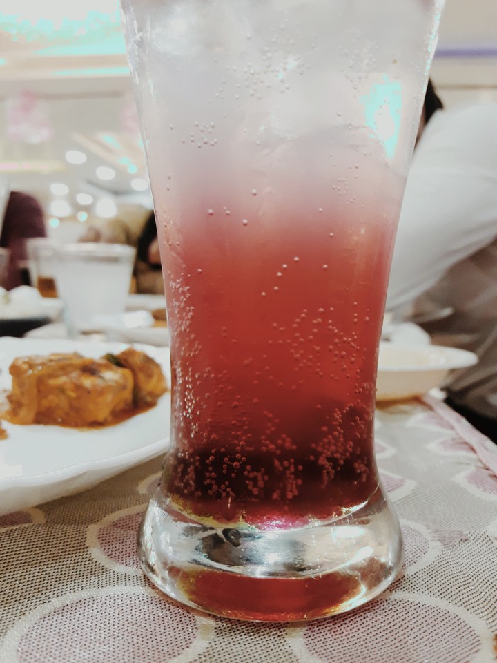 strawberry gradient mocktail