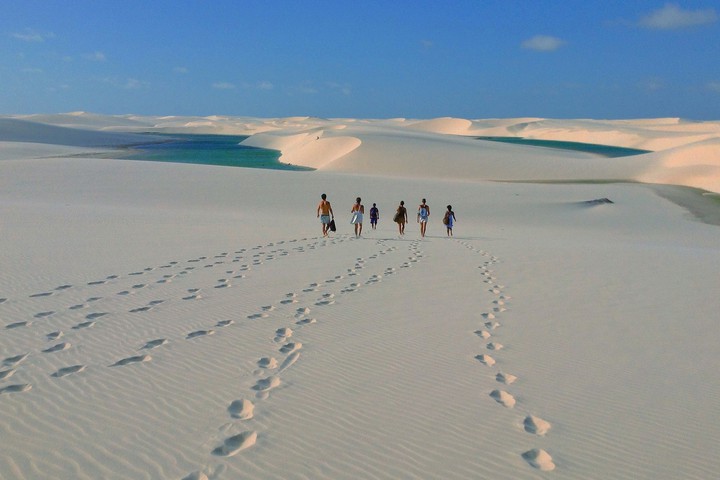Walking in dunes
