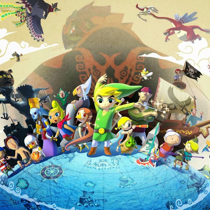 Colorful Zelda Windwaker Artwork